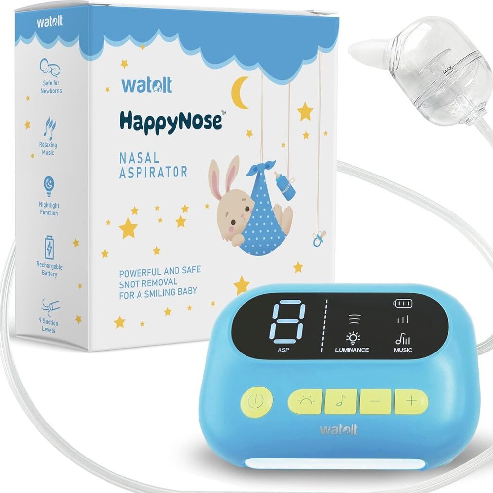 The ‘HappyNose’ Nasal Aspirator with 3X Greater Suction for Baby Toddler Kids &